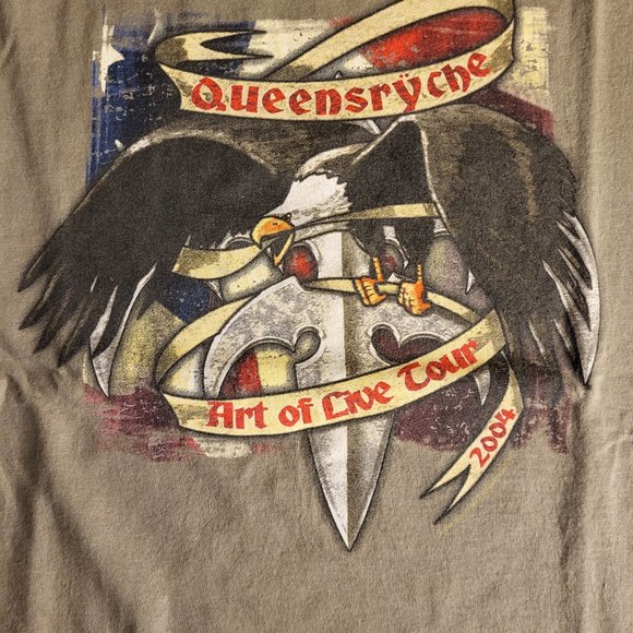 Vintage Queensryche "Art of Live" World Tour 2004 Double Sided Concert T Shirt M - Picture 2 of 7